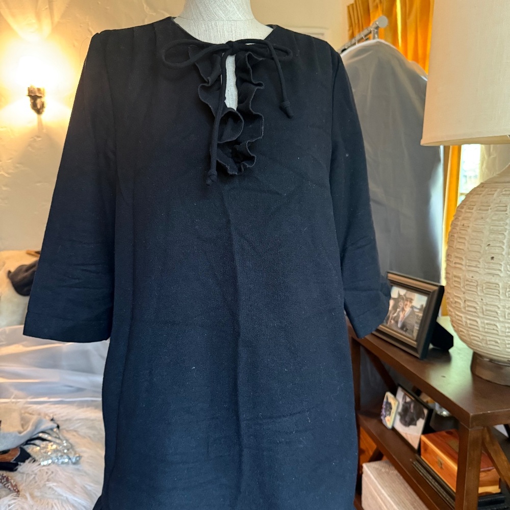 APC Wool Ruffle Shift - Picture 2 of 8